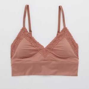 Brown/pink Aerie Bralette - US M
